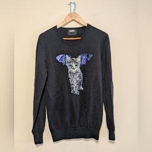 Markus Lupfer Sequin Bat Cat Sweater